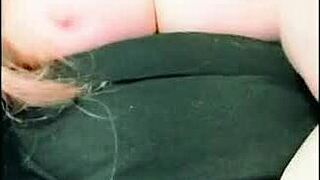 Milf rubs pussy on cellphone pov