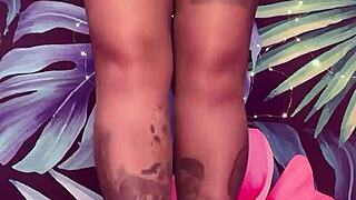 Feeling Playful in Pantyhose and Latex Dress