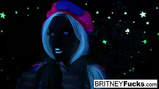 two hot blondes sharing halloween fucking