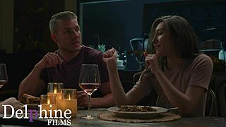 I watched petit Maya Woulfe handle two dicks on the kitchen table with Delphine Films