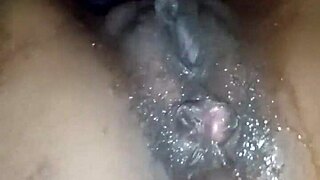 loving this ebony teen's good pussy at work