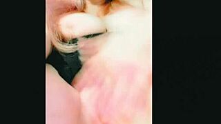 Milf rubs pussy on cellphone pov