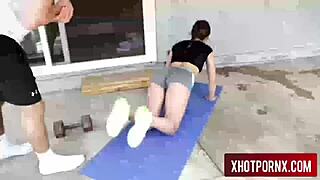 Intense fuck session after gym workout