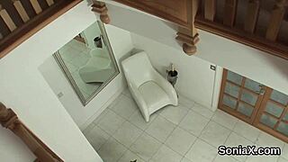 Adulterous english milf lady sonia reveals her enormous globes