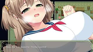 i'm leanna in this slice of life, getting bound and fingered in hentai style with blowbang and bukkake