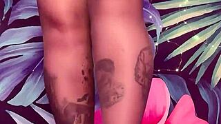 Feeling Playful in Pantyhose and Latex Dress