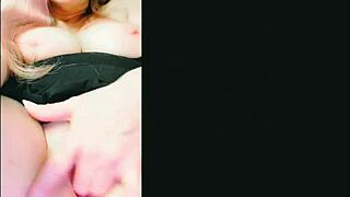 Milf rubs pussy on cellphone pov