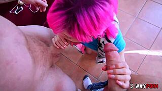 Petite Punkette Fucked By Two Dudes!