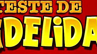 Brazilian brunette delivers steamy blowjob to lucky European guy in hot encounter.