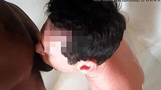 Drinking piss from big black cock