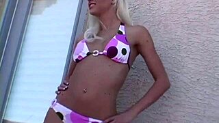 Melissa strips lingerie, shows her perfect body in photoshoot.