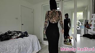 hey, check my sheer black lingerie and tight gym leggings haul!