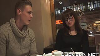 wild legal teen in glasses goes rough!