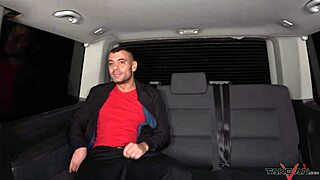 Blonde slut gets fucked hard after giving blowjob backseat action