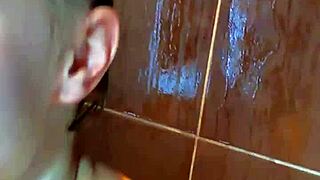 Hannamontana gets wet in the shower, masturbating her pussy while horny.