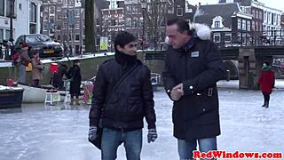 Man, that Dutch hooker got cum all over her tits in Holland!