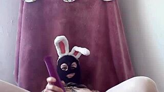 French slave submits to sexy Easter bunny in bdsm play on April 4th