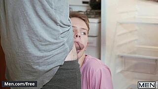 Part 2 of Private Lessons finds gay bodybuilder Jordan Levine giving a blowjob before getting assfucked