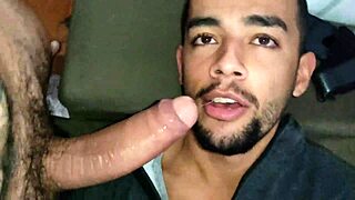 Teen Boyfriend Masturbates While Giving Blowjob