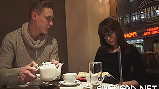 Amateur video of fresh faced teen with glasses gets rough and wild
