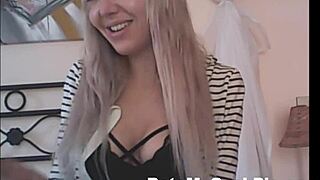 Cute white lady with a sexy voice sitting naked enjoying a handjob