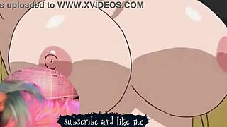 anime asian woman watches hot hentai