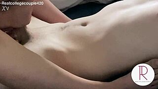 naughty college girl handcuffs and interacts with boyfriend