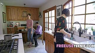 Spread Legs Family Freeuse with Angelina Red and Jessica Ryan in Wild Action