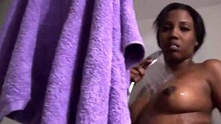 Havana Shows Her Amazing Ebony Body In The Shower