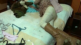 i sneak home all hyped, teasing and playing right in front of the maid’s husband craving action