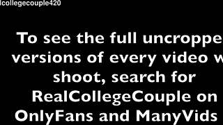 naughty college girl handcuffs and interacts with boyfriend