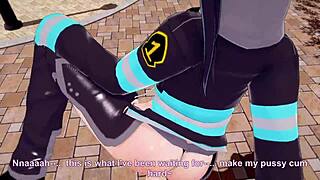 Fire Force Tamaki puts out the fire in my pants with blowjob and doggystyle!