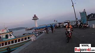 Hot Asian European Couple's Quick Raw Outdoor Fuck