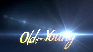 Ginger cutie deepthroats grey-haired man in doggystyle blowjob session