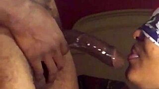 Thick Caribbean BBW gags on big black cock in sloppy deepthroat