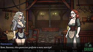 Episode 18 of Game of Whores sees Dany tits get naughty in public