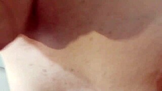 Poor, ugly, silly, unfashionable, narrow-minded, inexperienced, stupid, unpleasant, tasteless blonde MILF gets pussyfucked with a scary-looking prick right on the bathroom counter nice and hard, and in perspective