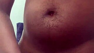 I stroke my huge nut in the bathroom close-up.