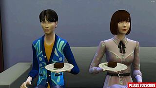 Step dad FUCKING Korean MILF in movie sex scene