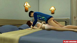 Step dad FUCKING Korean MILF in movie sex scene