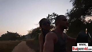 Hot Asian European Couple's Quick Raw Outdoor Fuck