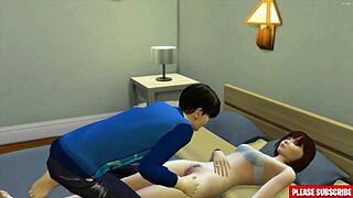 Step dad FUCKING Korean MILF in movie sex scene