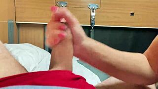 Stranger lady jerked me off on the train, so wild! 😜