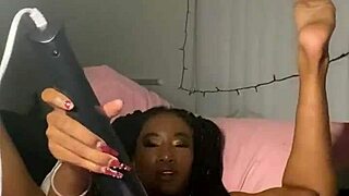 ebony teen squirts hard from monster cock