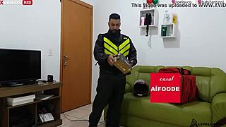 Man, that delivery guy couldn’t resist the hot teen outdoors! 😜