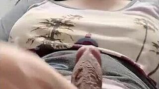 Yummy Asian Ladyboy Strokes Cock to Explosive Cumshot in Solo Session