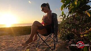 Blonde Latina Assfucking At Sunrise Beach