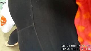 spying on cute teen's ass in public with hidden cam