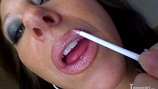 Crystal's Lip Gloss Leaves Seductive Marks On Her Lips And More