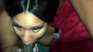 Want to see deepthroat with a face painting facial?